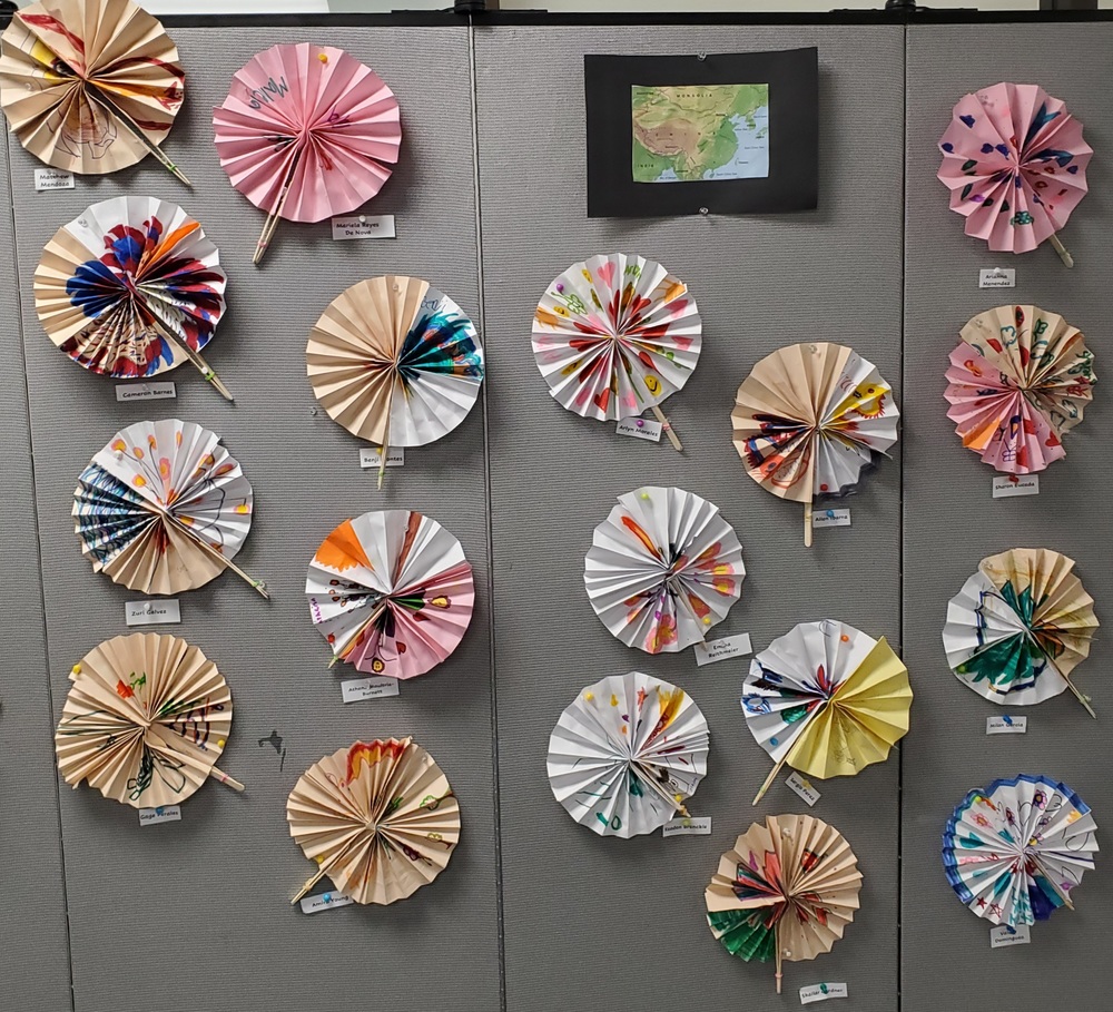 Decorative Hand Fans made by students