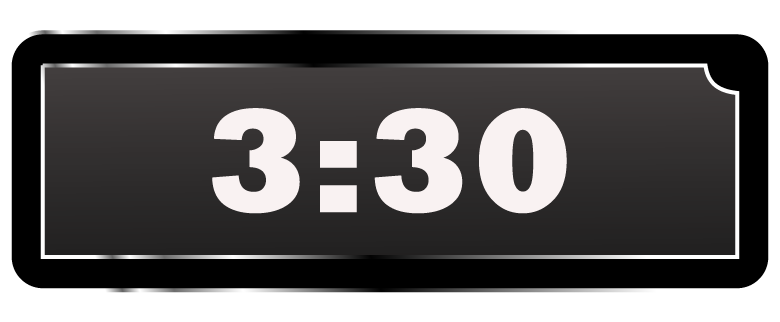 3:30 on digital clock